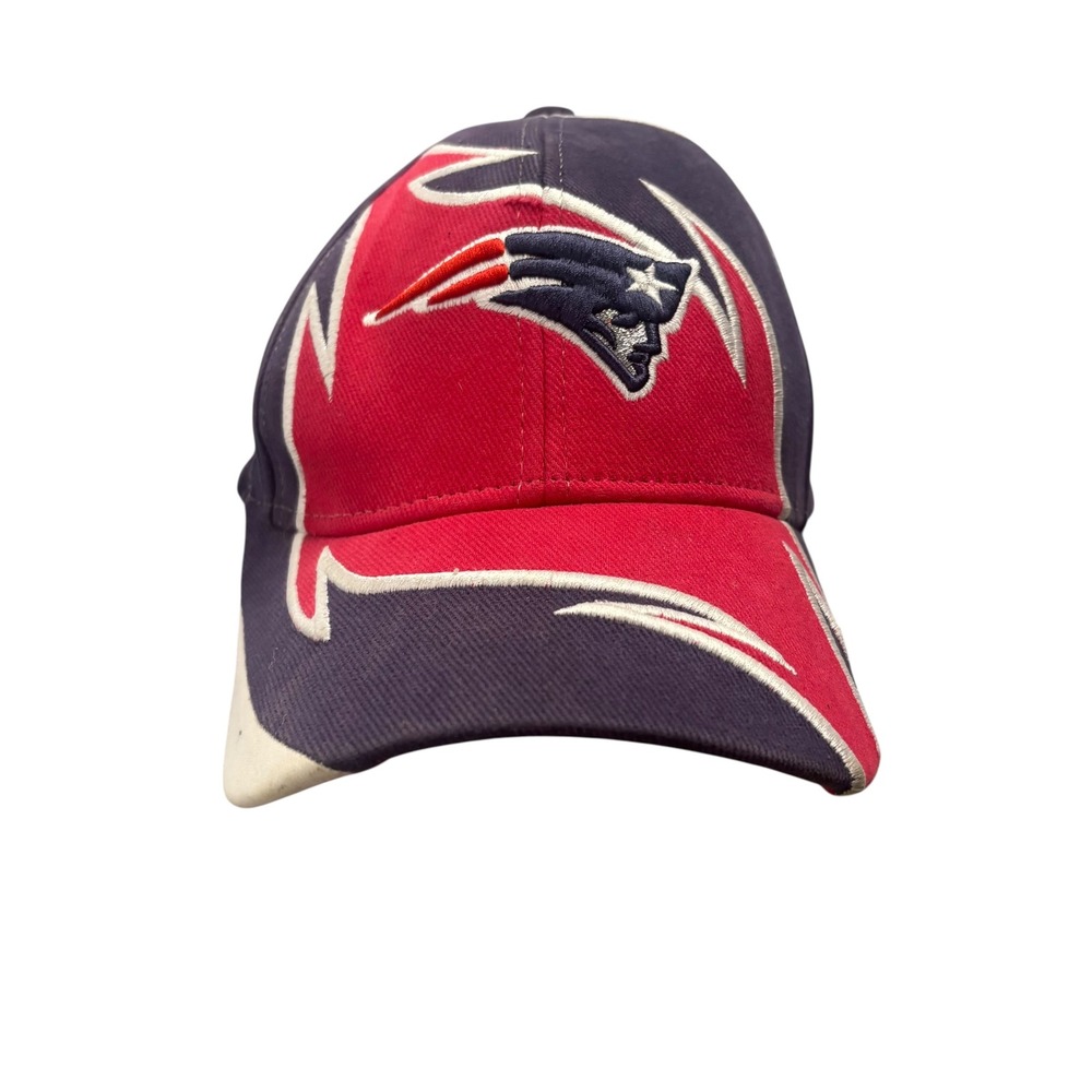 Reebok New England‎ Patriots NFL Team Apparel Hat Navy Blue Red Adjustable VTG
